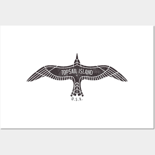 Topsail Island, NC Summertime Vacationing Bird Flight Wall Art by Contentarama